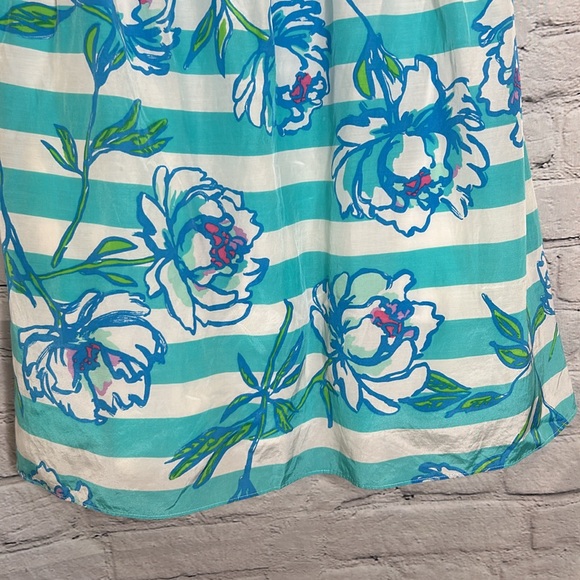 Lilly Pulitzer Shorely Blue Tossing the Line Beaded Silk Blend Langley Dress - Picture 8 of 15